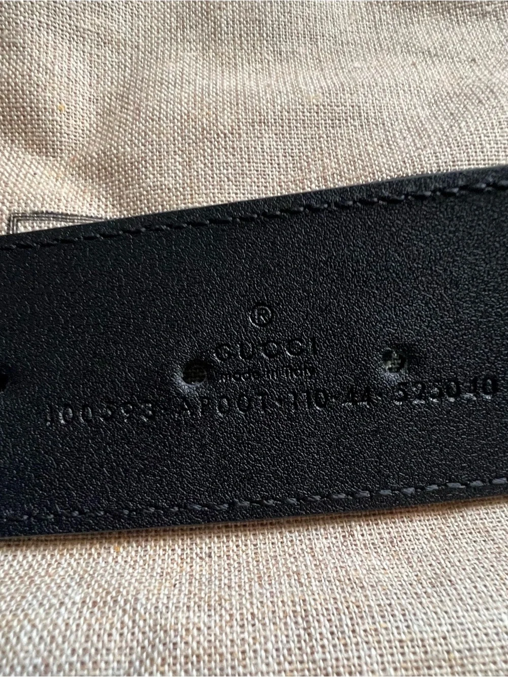 Gucci Black Leather Belt with Gold Double G Buckle